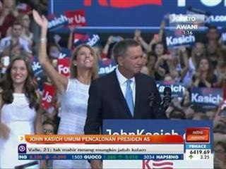 John Kasich umum pencalonan Presiden AS
