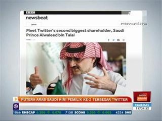 Putera Arab Saudi kini pemilik ke-2 terbesar Twitter