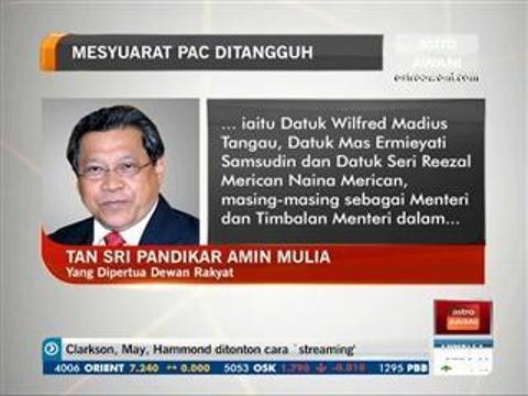 Mesyuarat PAC ditangguh