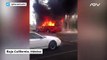 Hombres armados incendian vehículos en ataques simultáneos en Baja California