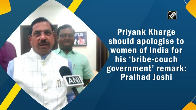 Priyank Kharge should apologise to women of India for his ‘bribe-couch government’ remark: Pralhad Joshi