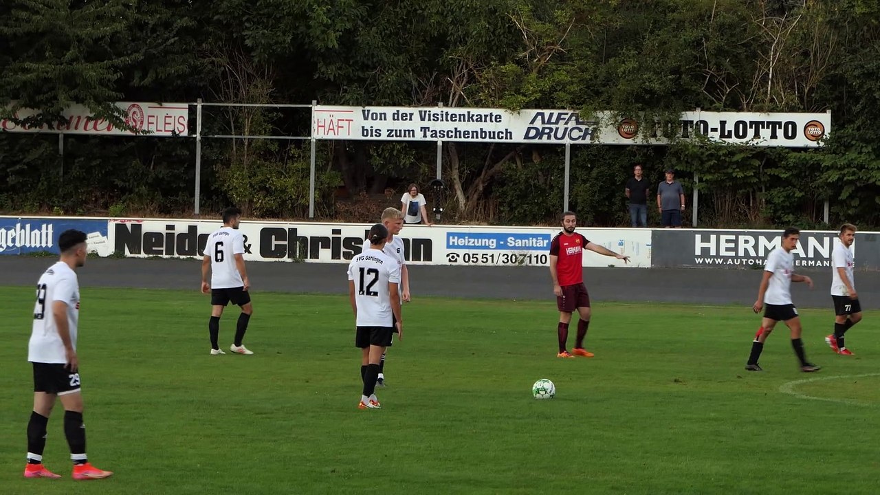 Das 1:0 für die SVG gegen Northeim durch Luis Riedel