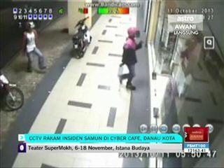 CCTV rakam insiden samun di Cyber Cafe, Danau Kota