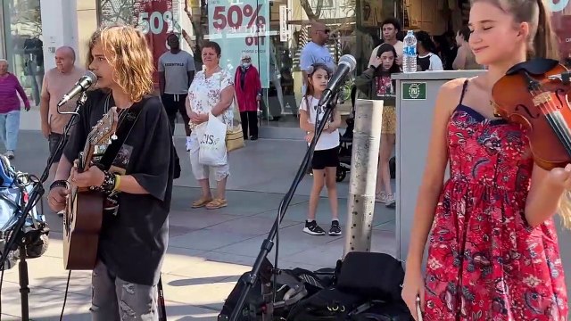 PEOPLE WERE AMAZED _ Imagine - John Lennon _ Violin Cover - Karolina Protsenko & Oscar Stembridge