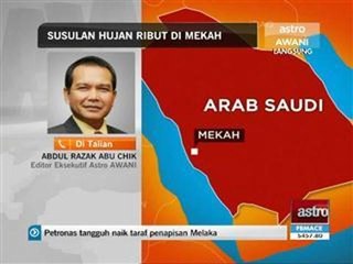 Susulan hujan ribut di Mekah