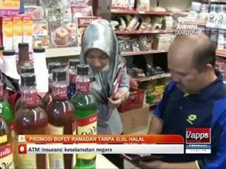 Promosi bufet Ramadan tanpa sijil halal