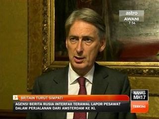 Nahas MH17: Britain turut simpati