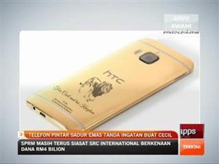 Telefon pintar sadur emas tanda ingatan buat Cecil