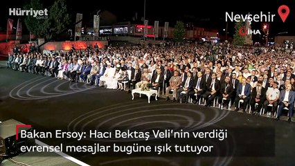 Bakan Ersoy, Hacı Bektaş Veli’yi anma programında açıklamalarda bulundu