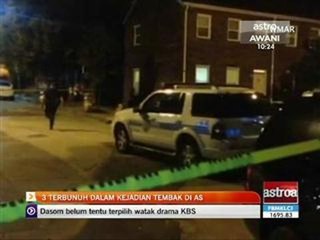 3 terbunuh dalam kejadian tembak di AS
