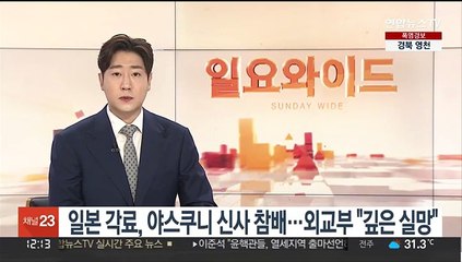 일본 각료, 야스쿠니 신사 참배…외교부 "깊은 실망"