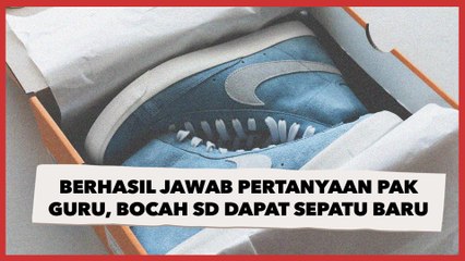 Momen Haru! Video Bocah SD Berhasil Jawab Pertanyaan Pak Guru, Berakhir Dapat Hadiah Sepatu Baru