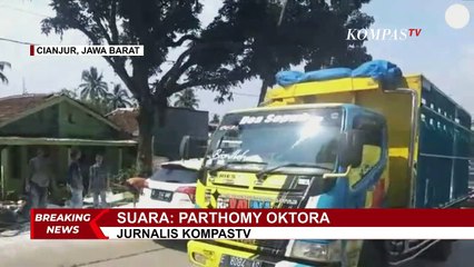 Pantauan Terkini Lokasi Kecelakaan Maut Truk Tabrak Rumah di Cianjur