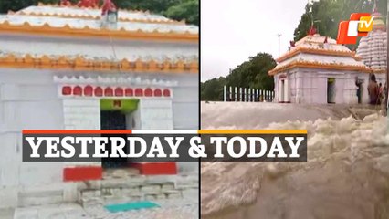 Floodwater Enters Bhattarika temple In Baramba of Cuttack