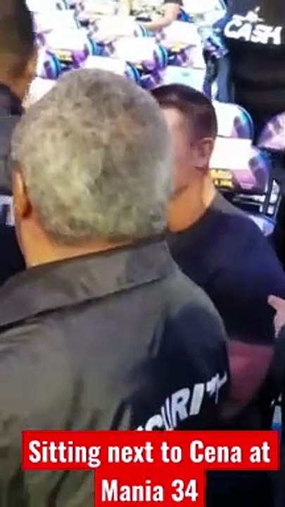 Sitting next to John Cena at WWE Wrestlemania Live Event #wwe #johncena