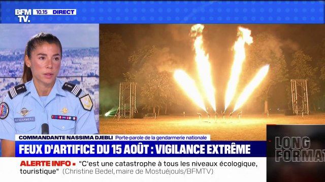 Face aux risques d'incendies, annuler les feux d'artifice est une décision sage , affirme la commandante Nassima Djebli, porte-parole de la gendarmerie nationale
