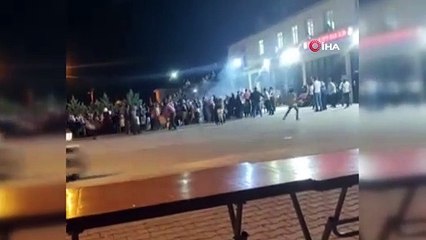 Düğünde korku dolu anlar! Davetlilerin arasında patladı