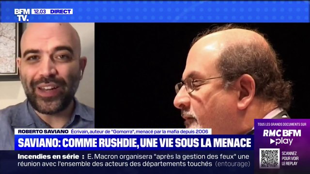 Je dois beaucoup à Salman Rushdie , affirme Roberto Saviano qui ne s'attendait pas à ce que l'écrivain soit agressé