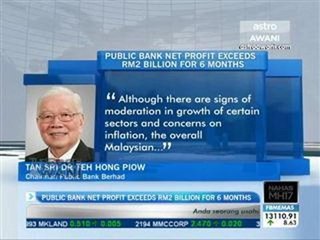 Public Bank net profit exceeds RM2 billion for 6 months
