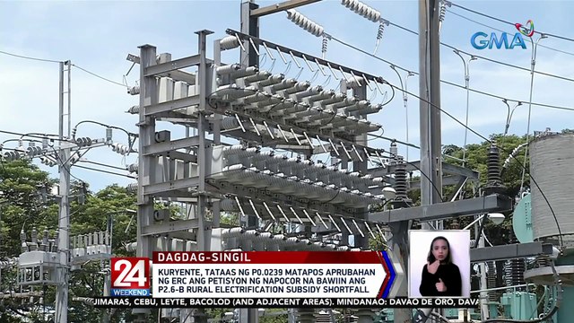 Kuryente, tataas ng P0.0239 matapos aprubahan ng ERC ang petisyon ng NAPOCOR na bawiin ang P2.6-B Rural Electrification Subsidy Shortfall | 24 Oras Weekend