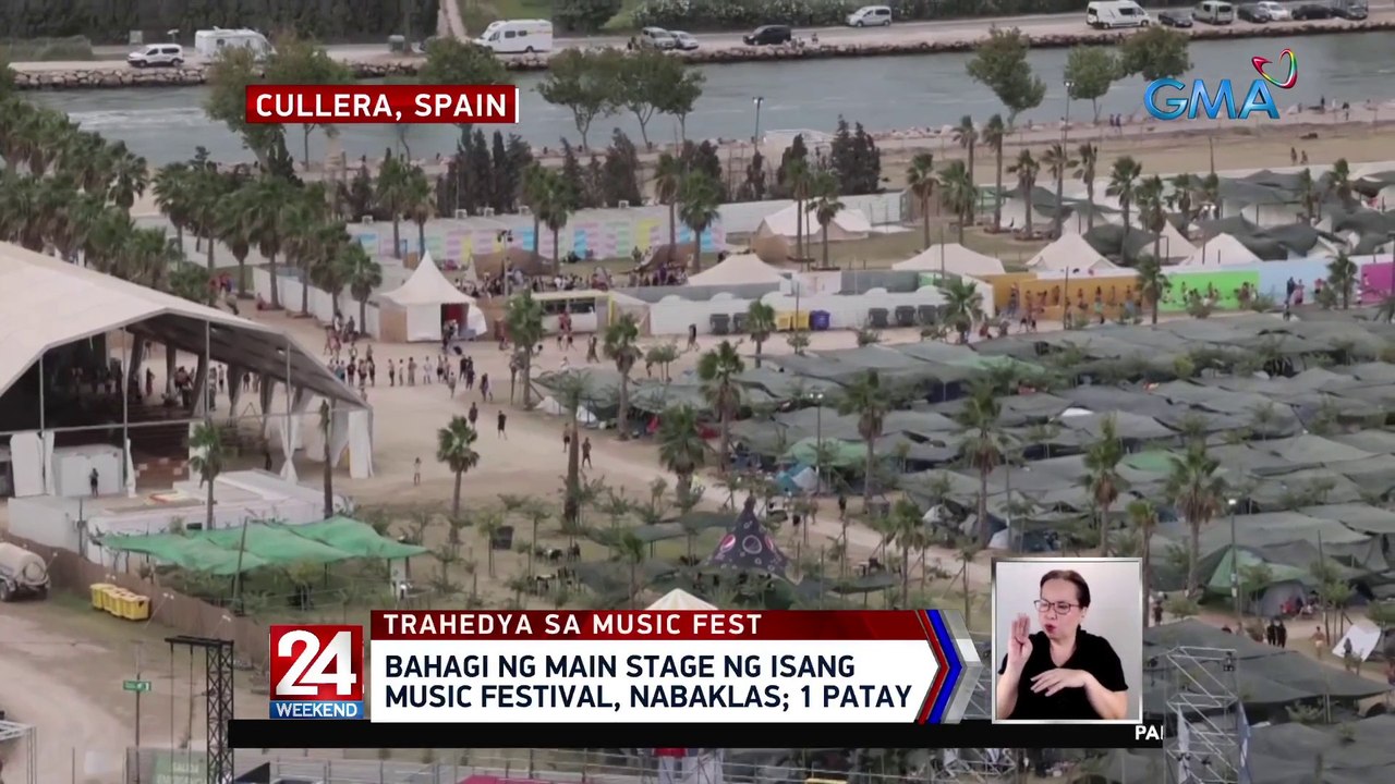 Bahagi ng main stage ng isang music festival, nabaklas; 1 patay | 24 Oras Weekend