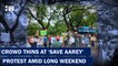 With Ongoing Long Weekend, Number Of Protestors In Aarey Shrinks  | Aarey Colony |
