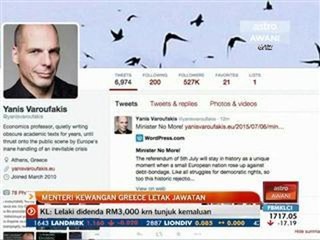 Menteri Kewangan Greece letak jawatan