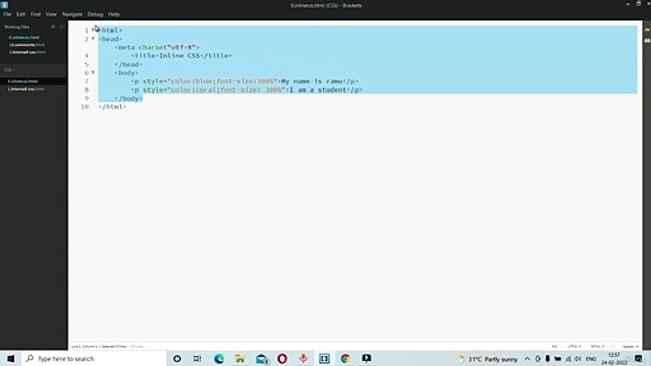 Internal CSS