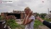 Groups of volunteers help to rebuild houses damaged in the conflict in Ukraine
