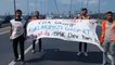 İşçilerden 15 Temmuz Şehitler Köprüsü’nde pankartlı protesto: “Emlak Konut ve YDA Group haklarımızı gasp etti”