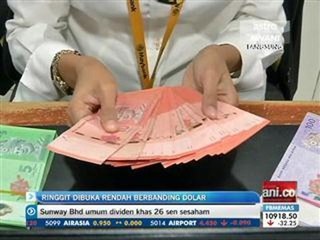 Ringgit dibuka rendah berbanding dolar