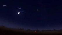 Jupiter, Saturn and Moon Conjunction September 17, 2021