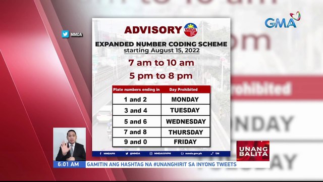 Expanded number coding scheme, iiral na simula ngayong araw | UB