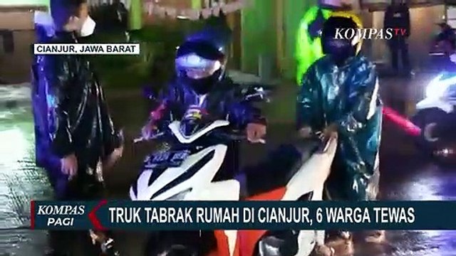 Diduga Rem Blong, Truk Tabrak Rumah di Cianjur, 6 Warga Tewas