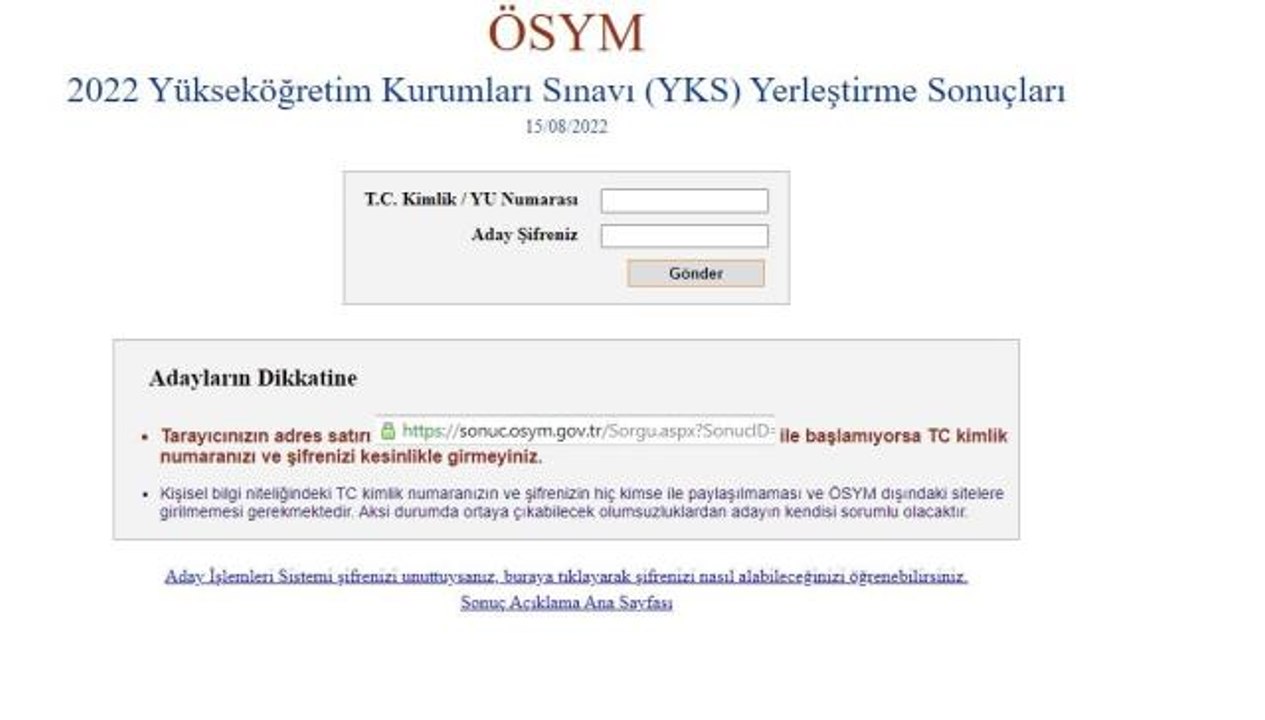 2022 YKS tercih sonuçları sorgulama linki! YKS sonuçları açıklandı mı 2022?