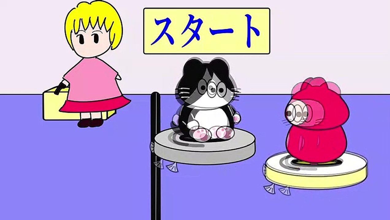 にゃんこのスイカ合戦