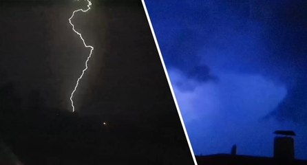 Zonguldak’ta şimşekler geceyi aydınlattı