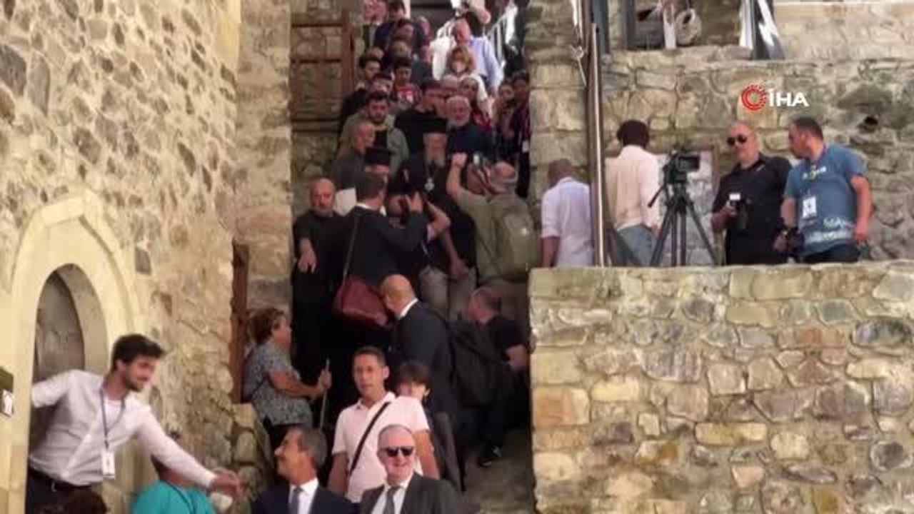 Fener Rum Patriği Bartholomeos ayin için Sümela Manastırı'na geldi