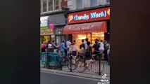 Oxford Street looting: Youths appear to steal from US-style candy shops and jump on Ferrari in viral TikTok