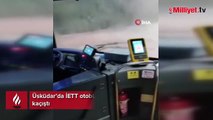 Üsküdar’da panik anları! İETT otobüsünü sel bastı