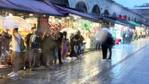 İstanbul yağmura teslim oldu! Kapalı çarşı ve mısır çarşısını su bastı