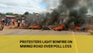 Protesters light bonfire on Mwingi road over poll loss