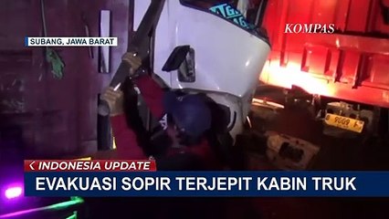 Скачать видео: Upaya Warga Evakuasi Dramatis Sopir Terjepit Kabin Truk Usai Kecelakaan