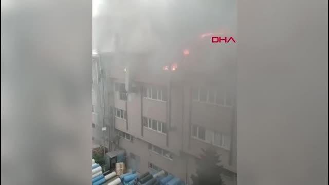 BAŞAKŞEHİR ÇORAPÇILAR SANAYİ SİTESİNDE YANGIN