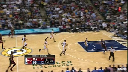 Dwyane Wade baseball pass to LBJ vs IND in 2011