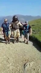 Wigan dad takes on subsea to summit challenge at Snowdon in 80kg vintage diving suit