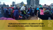 Kerugoya residents celebrate after William Ruto was declared president elect