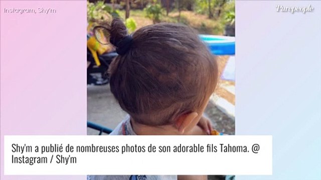 Shy'm : A 19 mois, son fils Tahoma a déjà les cheveux longs, coiffés en chignon