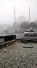 Son dakika haberi: Başkent'te minarenin devrildiği anlar kamerada