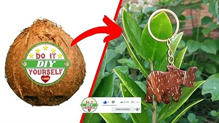 Coconut Shell craft ideas  How to make elephant Keychain with Coconut shell at home